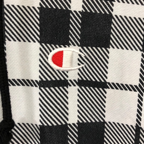 CHAMPION small black and white hoodie sweater - Picture 3 of 16